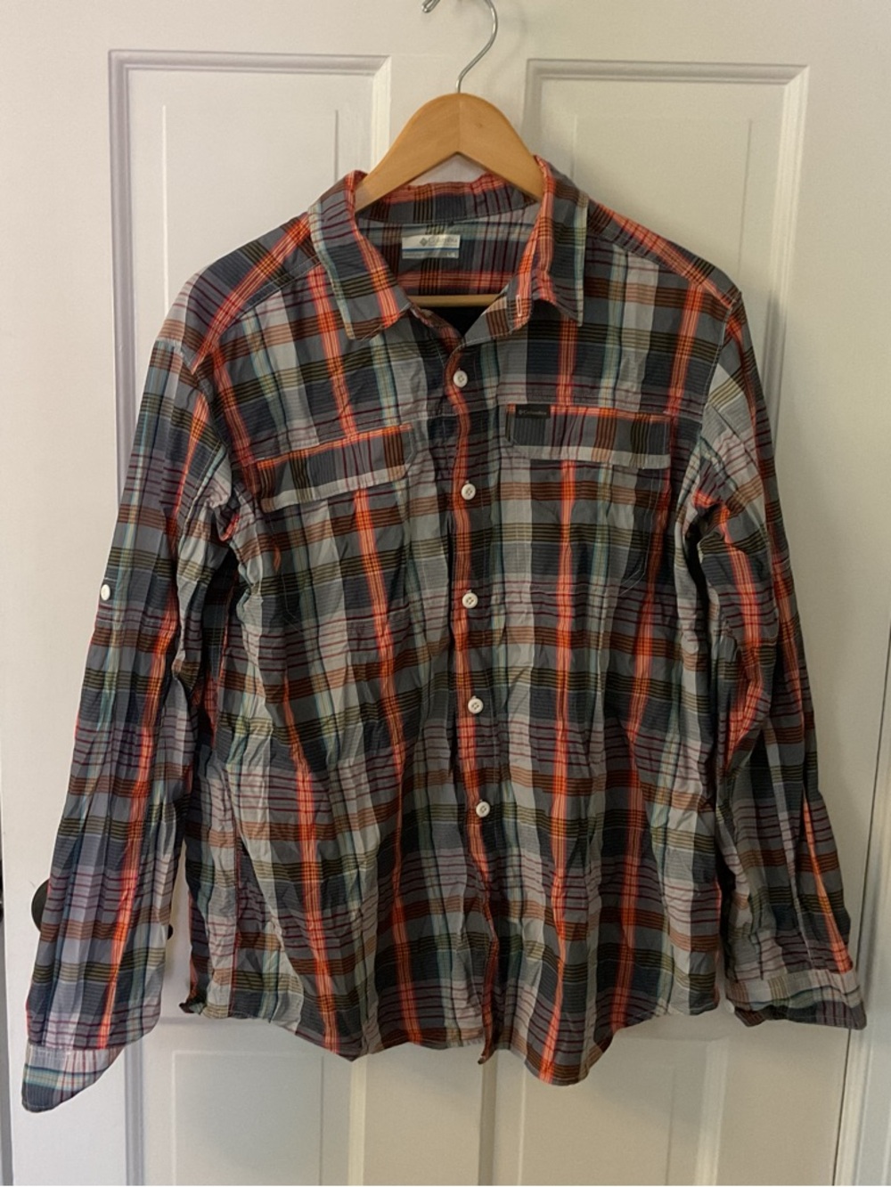 Men's Plaid Outdoor Button-Up Shirt